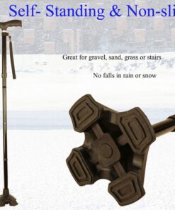 Alternative view of Beyoung Standing Quad Support Cane Tip Mobility Quadpod Stable Cane Support Walking Stick Base Tip Stabilizing Device Self Standing Quadruple Cane Tip (Quad Tip)