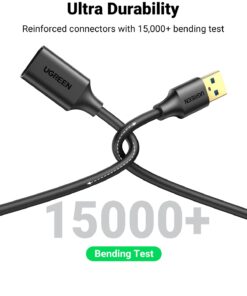 UGREEN USB Extender, USB 3.0 Extension Cable Male to Female USB Cable High-Speed Data Transfer Compatible with Webcam, Gamepad, USB Keyboard, Mouse, Flash Drive, Hard Drive, Oculus VR, Xbox 6 FT 6.6 FT 17 61KrexexcfL