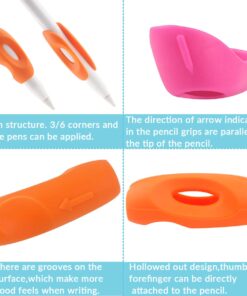 Firesara Pencil Grips, Ergonomic Rainbow Pencil Grips for Kids Handwriting, Pencil Grip Posture Correction Training Writing Aids Claw for Adults Preschoolers Students Special Needs(12Pcs) 14 61KrpVyLHIL