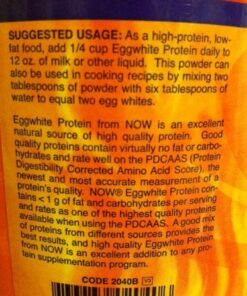 NOW Sports Nutrition, Egg White Protein, 16 g With BCAAs, Unflavored Powder, 1.2-Pound 36 61KtRym1SLL