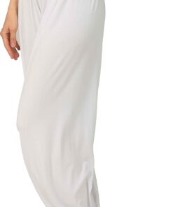 Alternative view of Hoerev Brand Super Soft Modal Spandex Harem Yoga Pilates Pants Medium White