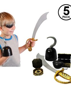Funny Party Hats Pirate Accessories - Costume Accessory Set Pirate 5pc Set 9 61Ku6W8tFL