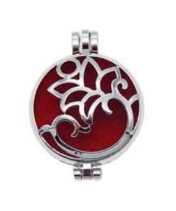 Wholesales 12pcs Mixed Silver 32mm Round Aromatherapy Pendant Locket Essential Oil Diffuser Necklace 15 61Kw9r MujL