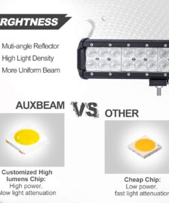 Auxbeam 30 inch LED Light Bar 198W Light Bar Combo with 66pcs 3W Led Chips Driving Light for Off-Road Truck 4x4 Military Mining Boating Farming and Heavy Equipment 27 61KwU3fO4ZL