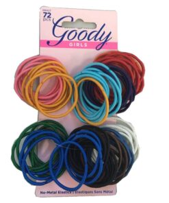 Goody Girls Ouchless Elastics, 2 mm, 72 Count Assorted Colors 72 Count (Pack of 1) 15 61KxiahMYL