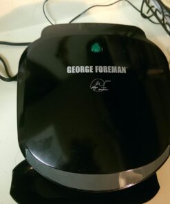 George Foreman 2-Serving Classic Plate Electric Grill and Panini Press, Black, GR136B 25 61KyEH4aupL 1