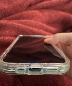 Coolwee Crystal Glitter Full Protective Case Compatible with iPhone 12, Compatible with iPhone 12 Pro Heavy Duty Hybrid 3 in 1 Rugged Shockproof Women Girls Transparent Shiny Clear Bling Sparkle Crystal Bling 35 61Kz2Yg7uuL