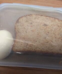 Stasher Reusable Silicone Storage Bag, Food Storage Container, Microwave and Dishwasher Safe, Leak-free, Sandwich, Clear Single 43 61Kzi94JJL