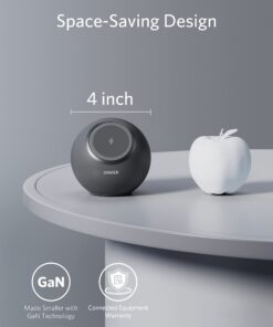 Anker Magnetic Desktop Charging Station(MagGo), 637 Wireless Charger for iPhone13/12, 8-in-1 Power Strip with 3 AC,2 USB A,and 2 C,Max 65W Delivery Accessory MacBook Pro Interstellar Gray 22 61KzmnV0aZL