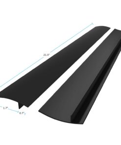 Silicone Stove Counter Gap Cover - Kitchen Wide & Long Gap Filler, Seals Spills Between Counter/Stovetop/Appliances/Oven/Washing Machine/Washer/Dryer, Heat-Resistant & Easy Clean (2 Pack, Black) 12 61L I2oTbEL 2
