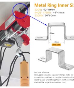 Partsam 2200 lbs Lift Electric Hoist Crane Remote Control Power System, Zinc-Plated Steel Wire Overhead Crane Garage Ceiling Pulley Winch w/Premium Straps (w/Emergency Stop Switch) 20 61L hqH2pGL