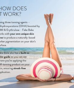 Fake Bake Flawless Darker Self-Tanning Liquid Streak-Free, Long-Lasting Natural Glow For All Skin Tones - Sunless Tanner Includes Professional Mitt For Easy Application, Black Coconut Scent - 6 oz 6 Fl Oz (Pack of 1) 37 61L0B0VlgqS