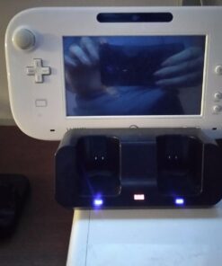 Tekdeals 3-in-1 Charger Dock Charging Station Base with Two Rechargeable Batteries and USB Cable for Wii U Remote Gamepad Controller, Black 15 61L16PlMscL