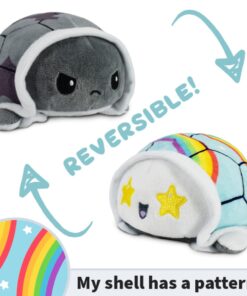 TeeTurtle - The Original Reversible Turtle Plushie - Rainbows - Cute Sensory Fidget Stuffed Animals That Show Your Mood 3.5 inch 13 61L1k49KoL
