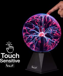 Katzco 7" Plasma Ball - Nebula Sphere, Thunder Lightning - Plug-in Electricity Ball - Touch and Sound Sensitive Plasma Globe for Parties, Decorations, Prop - STEM Science Toy for Kids - Cool Lamps 7 inch Interactive 24 61L2qAe5HVL