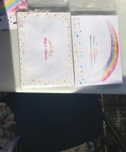 T-Antrix 24 Pcs Unicorn Invitations with 24 Envelopes, Double Sided Rainbow Glitter Unicorn Birthday Party Invitation Cards for Kids Birthday Baby Shower Unicorn Party Supplies 47 61L3SfDBPuL