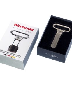 Monopol Westmark Germany Steel Two-Prong Cork Puller with Cover (Silver Satin) Chrome 20 61L3vPuiZML