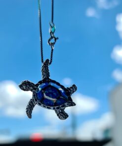 Victoria Jewelry 925 Sterling Silver Blue Opal Sea Turtle Necklace 25 61L4 iA7QxL 1