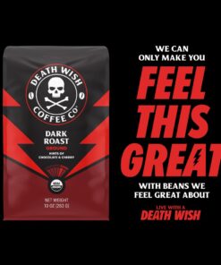 Death Wish Coffee, Dark Roast Single-Serve Coffee Pods, 10 Count 10 Count (Pack of 1) 39 61L4pNP2lrL