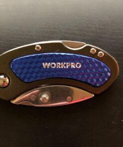 WORKPRO Folding Utility Knife Set Quick Change Blade, Back-lock Mechanism 3-piece with 10-piece Extra Blades 32 61L5sz cUBL