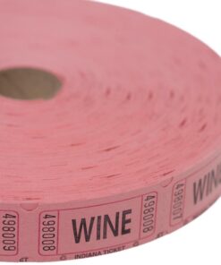 Muncie Novelty Company Inc. Pink Wine Ticket Roll
