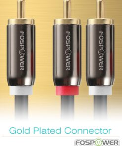 Alternative view of FosPower RCA Y-Adapter (6 Feet), 1 RCA Male to 2 RCA Male Y Splitter Digital Stereo Audio Cable for Subwoofer, Home Theater, Hi-Fi - Dual Shielded | 24K Gold Plated 6 Feet