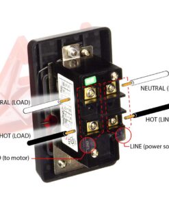 POWERTEC 71007 110 V to 220V Paddle Switch for Power Tools fits Table Saw, Router Table, Drill Press, Bench Saw, Band Saw 48 61LAidk81tL