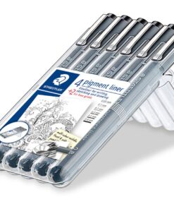 STAEDTLER Pigment Liner Bonus Sketch Set of 6 Liners for the Regular Price of 4(2 free), 308 SB6P Mixed set Black 6 Count (Pack of 1) 20 61LBGU6PIrL