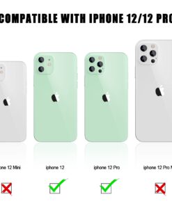 Anuck Case for iPhone 12 Case, for iPhone 12 Pro Case, Clear Glitter Heavy Duty Defender Phone Case 3 Layer Shockproof Full-Body Protective Case Hard PC Shell & Soft TPU Bumper Cover - Clear Glitter 14 61LBq2i9N1L