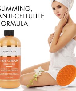 Cellulite Massage Oil & Hot Cream - 100% Natural Cellulite Oil & Gel, Highly Absorbable, Firm, Tone, Tighten & Moisturize Skin - Soothes Muscles 8.8 oz 23 61LCxBhoEKL