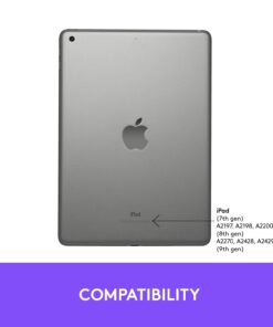 Logitech iPad (7th, 8th and 9th generation) Keyboard Case | Slim Folio with integrated wireless keyboard (Graphite), 7.3" x 10.1" x 0.9" Tablet Keyboard 19 61LDqaeLFaL