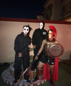 THOR INSTRUMENTS Medieval King Spartan Copper 300 Helmet W/RED Plume Muscle Jacket Leg ARM Guards Rustic Vintage Home Decor Gifts 14 61LE4KIk48L