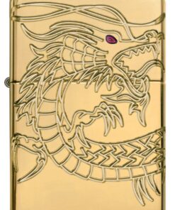 Zippo Dragon Lighters Chrome High Polish Gold Plate Chinese Dragon 15 61LF1Yysj0L