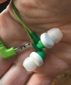 Panasonic ErgoFit Wired Earbuds, In-Ear Headphones with Dynamic Crystal-Clear Sound and Ergonomic Custom-Fit Earpieces (S/M/L), 3.5mm Jack for Phones and Laptops, No Mic - RP-HJE120-G (Green) Green 36 61LFaXZWRL