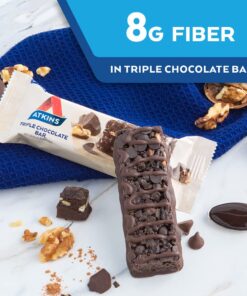 Atkins Snack Bar, Triple Chocolate, Keto Friendly, 7.05 Ounce (Pack of 1) 10 61LFd6 efGL