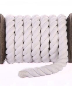 Alternative view of Ravenox Natural Twisted Cotton Rope | Made in The USA | Strong Triple-Strand Cordage for Sports, Décor, Pet Toys, Crafts, Macramé & Indoor Outdoor Use| by The Foot & Diameter (Multiple Color) Snow White 1/2 Inch x 25 Feet