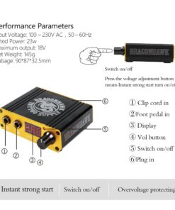 Dragonhawk Complete Tattoo Kit 4 Standard Tunings Tattoo Machines Power Supply 10 Color Tattoo Inks 50 Needles Tips Grips with Case D139GD 30 61LK7DBob L