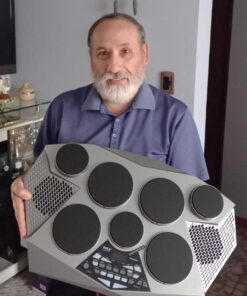 Pyle Pro Electronic Drum kit - Portable Electric Tabletop Drum Set Machine with Digital Panel, 7 Drum Pad, Hi-Hat / Kick Bass Pedal Controller USB AUX -Tom Toms, Hi-Hat, Snare Drums, Cymbals - PTED06 26 61LKozpXHgL