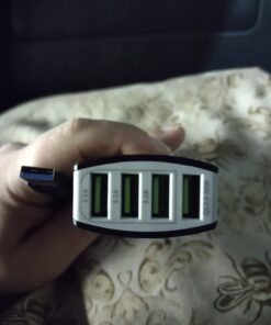 LMAV Car Charger Adapter, 4 Ports Multi USB Car Charger, QC 3.0 Fast Car Phone Charger Compatible with iPhone 14 13 12 11 Pro Max iPad Pro, Samsung Galaxy S22 Note 20.Black Black 24 61LLS7axxqL