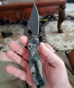 Spyderco Para Military 2 Signature Camo Knife with 3.42" CPM S30V Black Steel Blade and Durable G-10 Handle - PlainEdge - C81GPCMOBK2 47 61LLg7KVycL