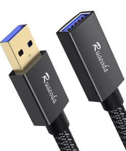 Ruaeoda USB 3.0 Extension Cable 20 Ft, USB 3.0 Type A Male to Female Long USB Extension Cable SuperSpeed 22 AWG Braid USB to USB Cable 20ft braid 9 61LM XwIo1S