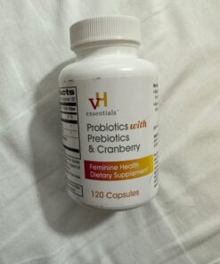 vH essentials Probiotics with Prebiotics and Cranberry Feminine Health Supplement - 120 Capsules (544-36) 120 Count 33 61LM8g1gIfL