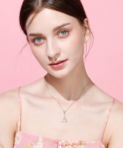 YFN Initial Pendant Necklace Sterling Silver with Cubic Zirconial 26 Letter Alphabet Jewelry Gifts for Mom Women Teen Girl Alphabet A 11 61LNZ3wdafL