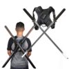 Ace Martial Arts Supply Leonardo Dual Ninja Swords with Back Carrying Scabbard 28 61LOnXheU4L