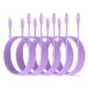 RJJ 5Pack(3/3/6/6/10ft) 20W USB C to Lightning Cable Type C Fast Charging Cable 【MFi Certified】 USB-C for iPhone14 Fast Charger Cord for iPhone 13 12 11/Mini/Pro/ProMax/iPad 8/Airpods Pro - Purple 3/3/6/6/10FT 5P-C Lightning 32 61LPYxoJBAL