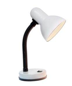 Simple Designs LD1003-WHT Basic Metal Flexible Hose Neck Desk Lamp, White 6.1 x 4.9 x 13.85 1 24 61LPe8m7iAL
