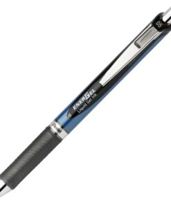 Pentel® EnerGel™ Deluxe RTX Retractable Liquid Gel Pens, Fine Point, 0.5 mm, 54% Recycled, Blue Barrel, Black Ink, Pack Of 12 Pens 12 Count (Pack of 1) 12 Pack-0.5 mm Needle 0.5mm Needle 7 61LPmSbLRUL