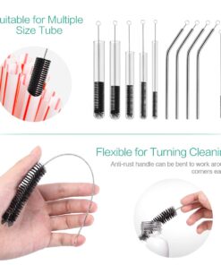 ORIA Cleaning Brush Set, Bottle Brush Cleaner, 9.8 inch Tube Brushes, Water Bottle Cleaning Brush, Kitchen Wire Scrub Set for Lab Clean, Drinking Straw, Wine Bottle, Cup, Pipes, Keyboard, Set of 10 10 PCS 11 61LQ Oq2OrL