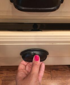 Child Locks for Cabinets and Drawers - 12 Pack - No Drill Baby Proofing Cabinets, Make Baby Safety Easy with Baby Cabinet Locks, These Cabinet Child Locks Secure Drawers, Cupboards, Cabinet in Seconds 12 Count (Pack of 1) 60 61LTKjPOBIL