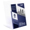 Acrylic Sign Holder 8.5 x 11, Slant Back Acrylic Display Stands, A Frame Flyer Holder for Office, Paper Stand Menu Holder, Table Sign Holders, Sign Holder Stand, Acrylic Stands for Display (6 Pack) 6 Pack 17 61LV5QKc10L